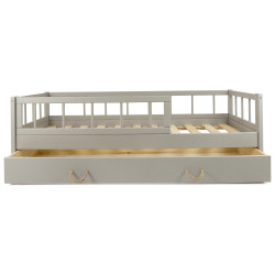 Wooden bed with the drawer, 160x80